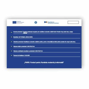 panou informativ pentru proiecte europene